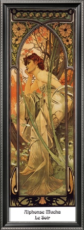 Evening by Alphonse Mucha Pricing Limited Edition Print image