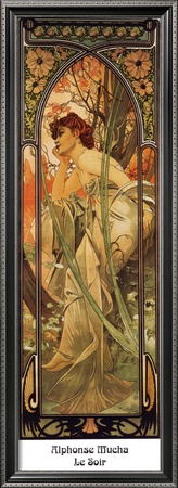 Evening by Alphonse Mucha Pricing Limited Edition Print image