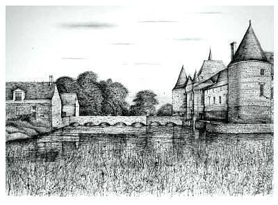 Chateau De Plessis-Bourre by Jean Carzou Pricing Limited Edition Print image