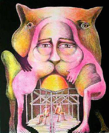 Personnage Surrealiste by Hugh Weiss Pricing Limited Edition Print image
