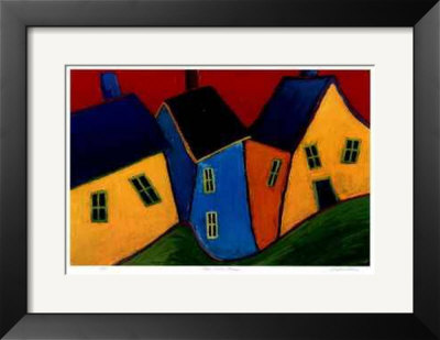 Three Crooked Houses by Carol Ann Shelton Pricing Limited Edition Print image
