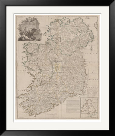 A Map Of The Kingdom Of Ireland, Divided Into Provinces by John Rocque Pricing Limited Edition Print image