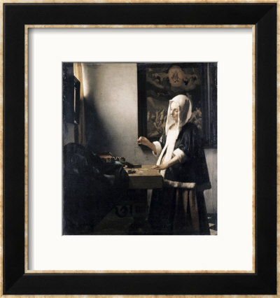 Woman Weighing Gold by Jan Vermeer Pricing Limited Edition Print image