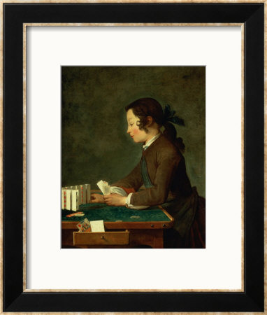 Boy Building A Castle Of Cards by Jean-Baptiste Simeon Chardin Pricing Limited Edition Print image