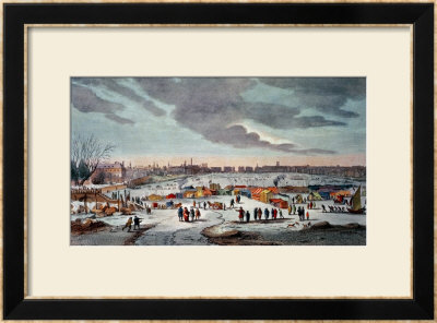 Frost Fair On The River Thames Near The Temple Stairs In 1683-84 by Thomas Wyke Pricing Limited Edition Print image