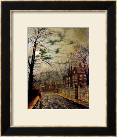 A Moonlit Road by John Atkinson Grimshaw Pricing Limited Edition Print image