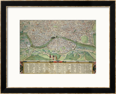 Map Of Rome, From Civitates Orbis Terrarum By Georg Braun And Frans Hogenberg Circa 1572-1617 by Joris Hoefnagel Pricing Limited Edition Print image