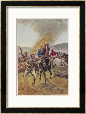 Zulu Warrior Prepares To Add Another Name To The British Casualty Lists by H. Thornley Pricing Limited Edition Print image