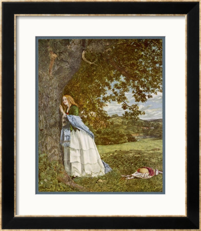 The Talking Oak, Illustration To The Poem By Tennyson: A Girl And A Tree Share Confidences by W. Maw Pricing Limited Edition Print image