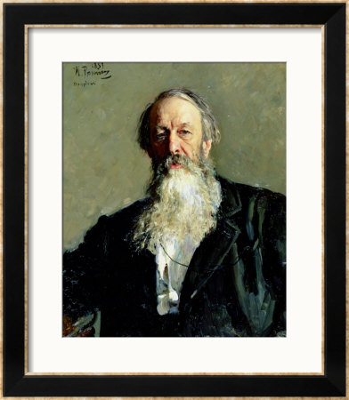 Portrait Of Vladimir Stasov, 1883 by Ilya Efimovich Repin Pricing Limited Edition Print image
