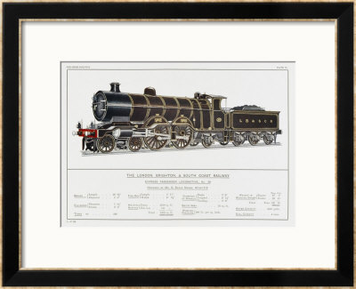 London Brighton And South Coast Railway Loco No 38 by W.J. Stokoe Pricing Limited Edition Print image