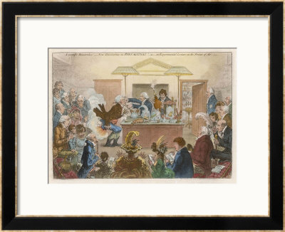 New Discoveries In Pneumatics, Satire On The Royal Institution At Table by Gillray Pricing Limited Edition Print image