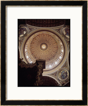 View Of The Interior Of The Dome, Begun By Michelangelo In 1546 And Completed By Domenico Fontana by Michelangelo Buonarroti Pricing Limited Edition Print image