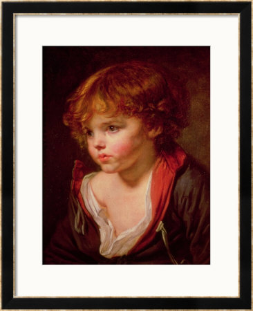 A Blond Haired Boy With An Open Shirt by Jean-Baptiste Greuze Pricing Limited Edition Print image