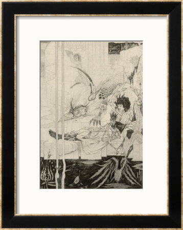 How King Arthur Saw The Questing Beast And Thereof Had Great Marvel by Aubrey Beardsley Pricing Limited Edition Print image