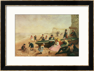 A Seaside Scene by Jane Maria Bowkett Pricing Limited Edition Print image