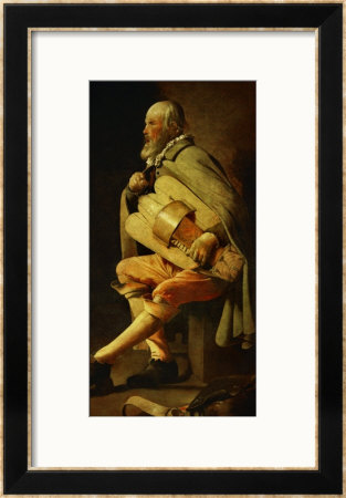 The Hurdy-Gurdy Player, Circa 1638-1630 by Georges De La Tour Pricing Limited Edition Print image