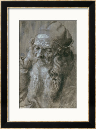 Old Man, Or Study For A Saint, Brush Drawing On Brown Paper, 1521 by Albrecht Dürer Pricing Limited Edition Print image
