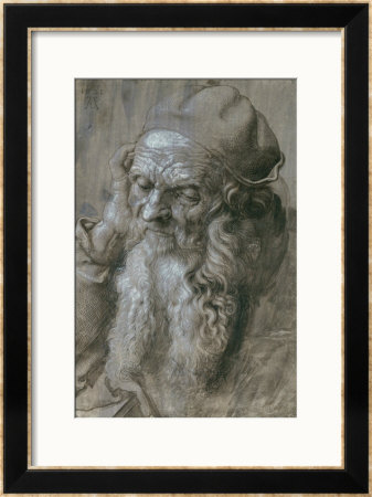 Old Man, Or Study For A Saint, Brush Drawing On Brown Paper, 1521 by Albrecht Durer Pricing Limited Edition Print image