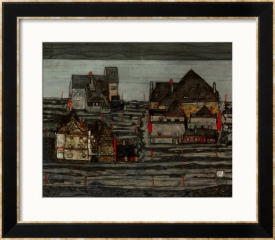 Suburb I, 1914 by Egon Schiele Pricing Limited Edition Print image