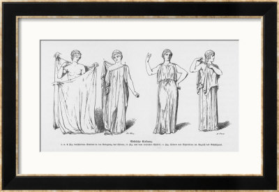 The Procedure For Putting On The Greek Toga Or Chiton by Adolf Closs Pricing Limited Edition Print image