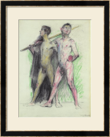 Study Of Two Male Figures by Lovis Corinth Pricing Limited Edition Print image