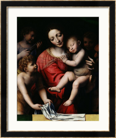 The Sleeping Christ, Or Madonna And Sleeping Child With Three Angels, 1532 by Bernardino Luini Pricing Limited Edition Print image