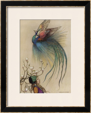 The Girl The Tree And The Bird Of Paradise by Warwick Goble Pricing Limited Edition Print image
