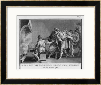 Curius Dentatus Though Living On Turnips Refuses Bribes From The Samnites by Augustyn Mirys Pricing Limited Edition Print image