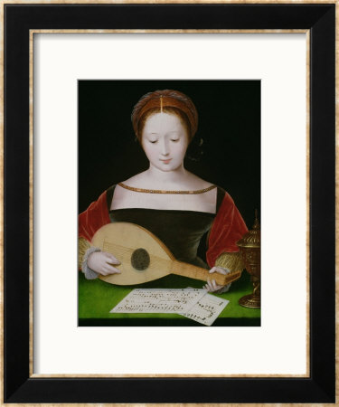 Mary Magdalene Playing A Lute by Master Of The Female Half Lengths Pricing Limited Edition Print image
