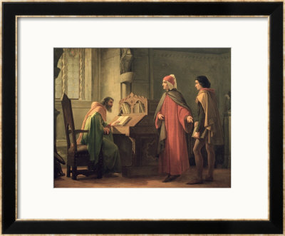 Dante Presenting Giotto To Guido Da Polenta by Giovanni Mochi Pricing Limited Edition Print image