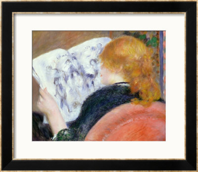 Young Woman Reading An Illustrated Journal, Circa 1880-81 by Pierre-Auguste Renoir Pricing Limited Edition Print image