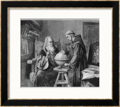 Galileo Galilei Demonstrates His Astronomical Theories To A Monk by Felix Parra Pricing Limited Edition Print image