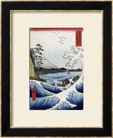 The Sea Off Satta In Suruga Province', From The Series 'The Thirty-Six Views Of Mt. Fuji' by Hashiguchi Goyo Pricing Limited Edition Print image
