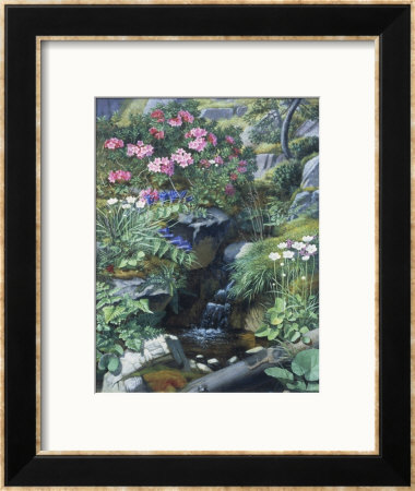 Alpine Flowers By A Stream by Otto Didrik Ottesen Pricing Limited Edition Print image