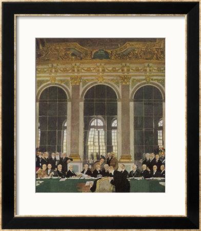 The Peace Treaty Is Signed In The Palace Of Versailles by Sir William Orpen Pricing Limited Edition Print image