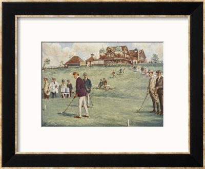 Golfers Golfing At The Royal Sydney Golf Club Links by Percy F.S. Spence Pricing Limited Edition Print image