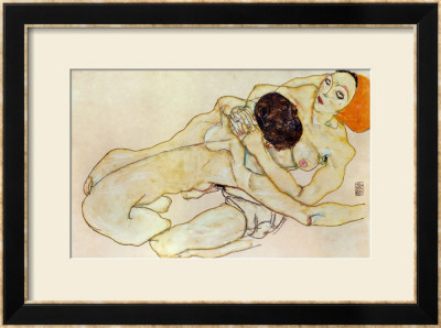 Two Girls (Lovers), 1914 by Egon Schiele Pricing Limited Edition Print image