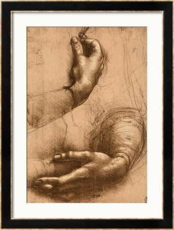 Study Of Female Hands, Drawing, Royal Library, Windsor by Leonardo Da Vinci Pricing Limited Edition Print image