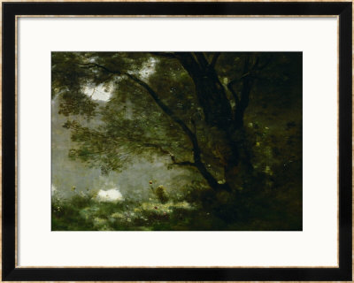 Shepherd, Souvenir Of Mortefontaine, France by Jean-Baptiste-Camille Corot Pricing Limited Edition Print image