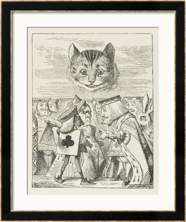 Cheshire Cat The King Queen And Executioner Argue About The Chishire Cat's Head by John Tenniel Pricing Limited Edition Print image