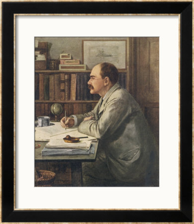 Rudyard Kipling English Writer Working At His Desk by Edward Burne-Jones Pricing Limited Edition Print image