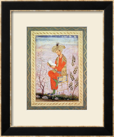 Babur (R.1526-30) Reading, Mughal by Bishn Das Pricing Limited Edition Print image