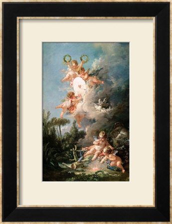 Cupid's Target, From Les Amours Des Dieux, 1758 by Francois Boucher Pricing Limited Edition Print image