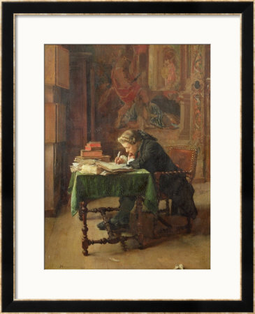 Young Man Writing, 1852 by Jean-Louis Ernest Meissonier Pricing Limited Edition Print image