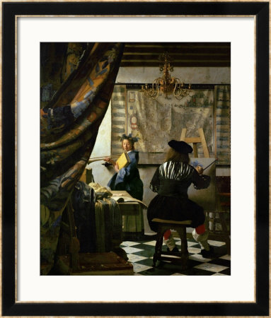 The Painter (Vermeer's Self-Portrait) And His Model As Klio by Jan Vermeer Pricing Limited Edition Print image