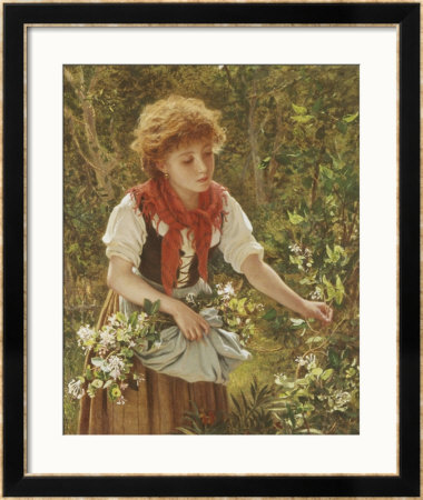 Picking Honeysuckle by Sophie Anderson Pricing Limited Edition Print image