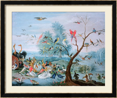 Tropical Birds In A Landscape by Jan Van Kessel Pricing Limited Edition Print image