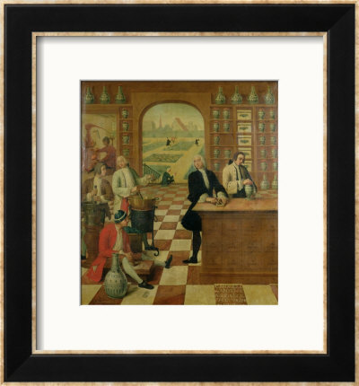 The Apothecary C. Morelot In His Pharmacy, 1751 by C. Souville Pricing Limited Edition Print image