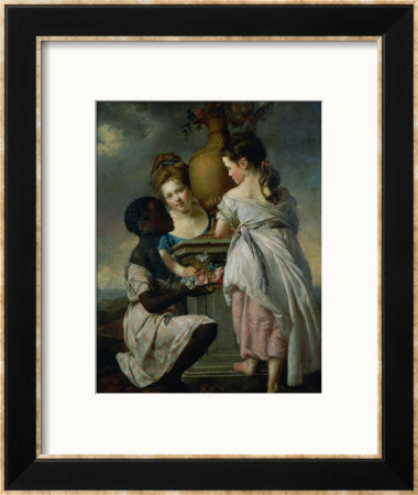 A Conversation Between Girls, Or Two Girls With Their Black Servant, 1770 by Joseph Wright Of Derby Pricing Limited Edition Print image